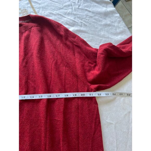 Banana Republic Premium Lux Yarn Red Long Sleeve Crewneck Sweater Men's XL - Picture 5 of 6
